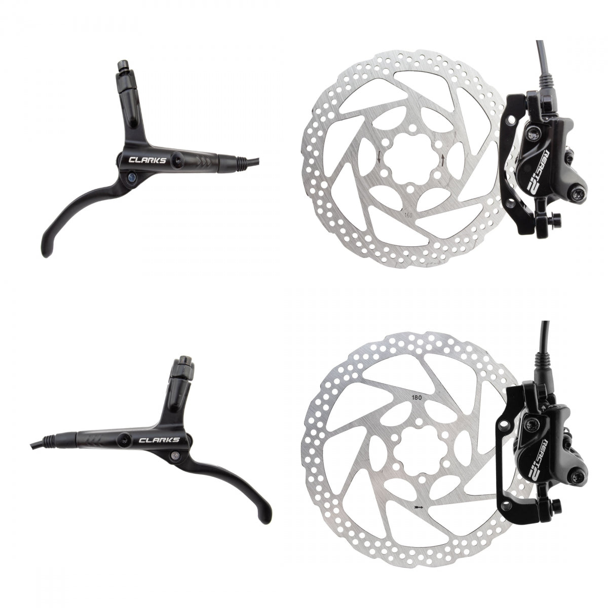 CLARKS BRAKE DISC CLK REACT-2 HYD FT-180/RR-160 w/LVRS IS BK