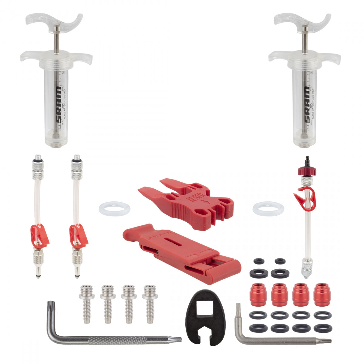 TOOL BRAKE DISC SRAM BLEEDKIT PRO DOT -V2 NO FLUID w/BLEEDING EDGE FITTING