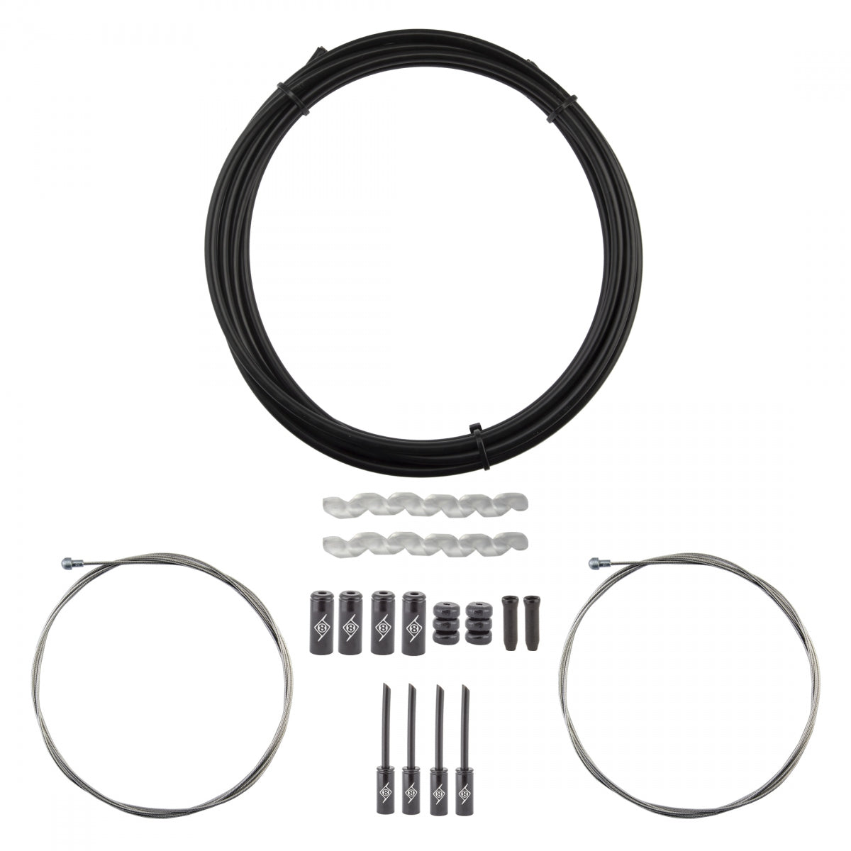 ORIGIN8 Cable Brake Kit Slick Compressionless F+R RD Black