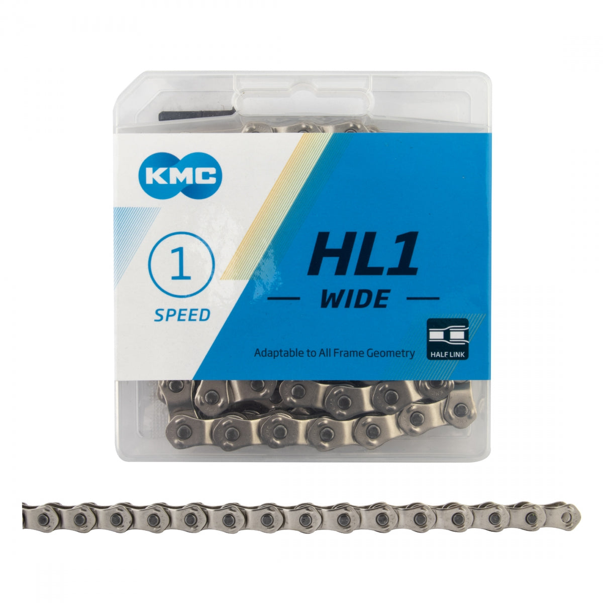KMC Chain HL1 Wide 1s Silver 100L