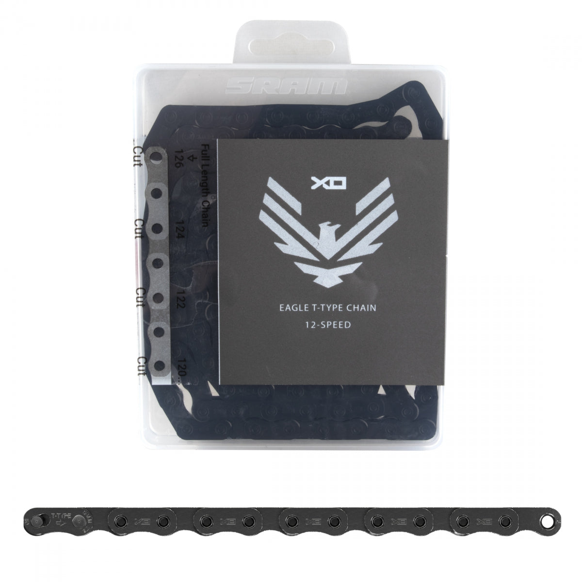 SRAM Chain Eagle X0 12s Black 126L T-Type Solidpin Powerlock PVD Black