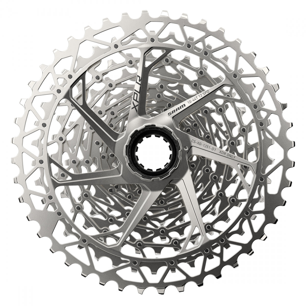 SRAM FH Cass XG1251 D1 10-44 12s XDR Silver Rival Xplr AXS