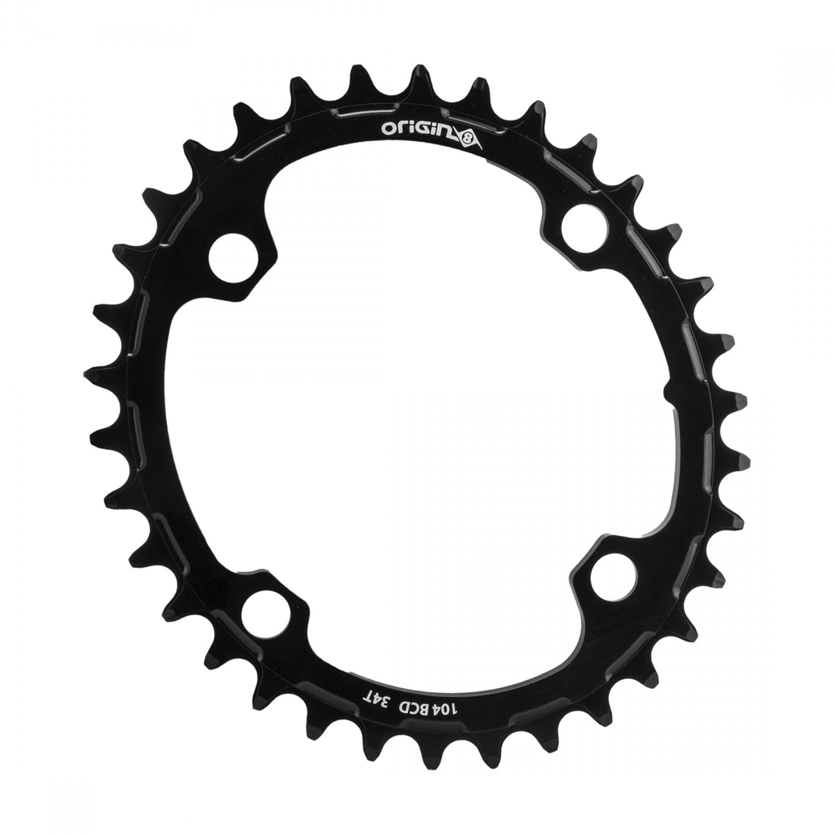 ORIGIN8 Chainring Holdfast Oval 104mm 34T 10/11/12s 4B Black