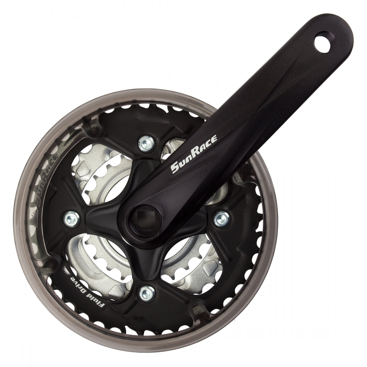 SUNRACE Crankset FCM500 170x42/34/24 SQ w/CG Black/Silver