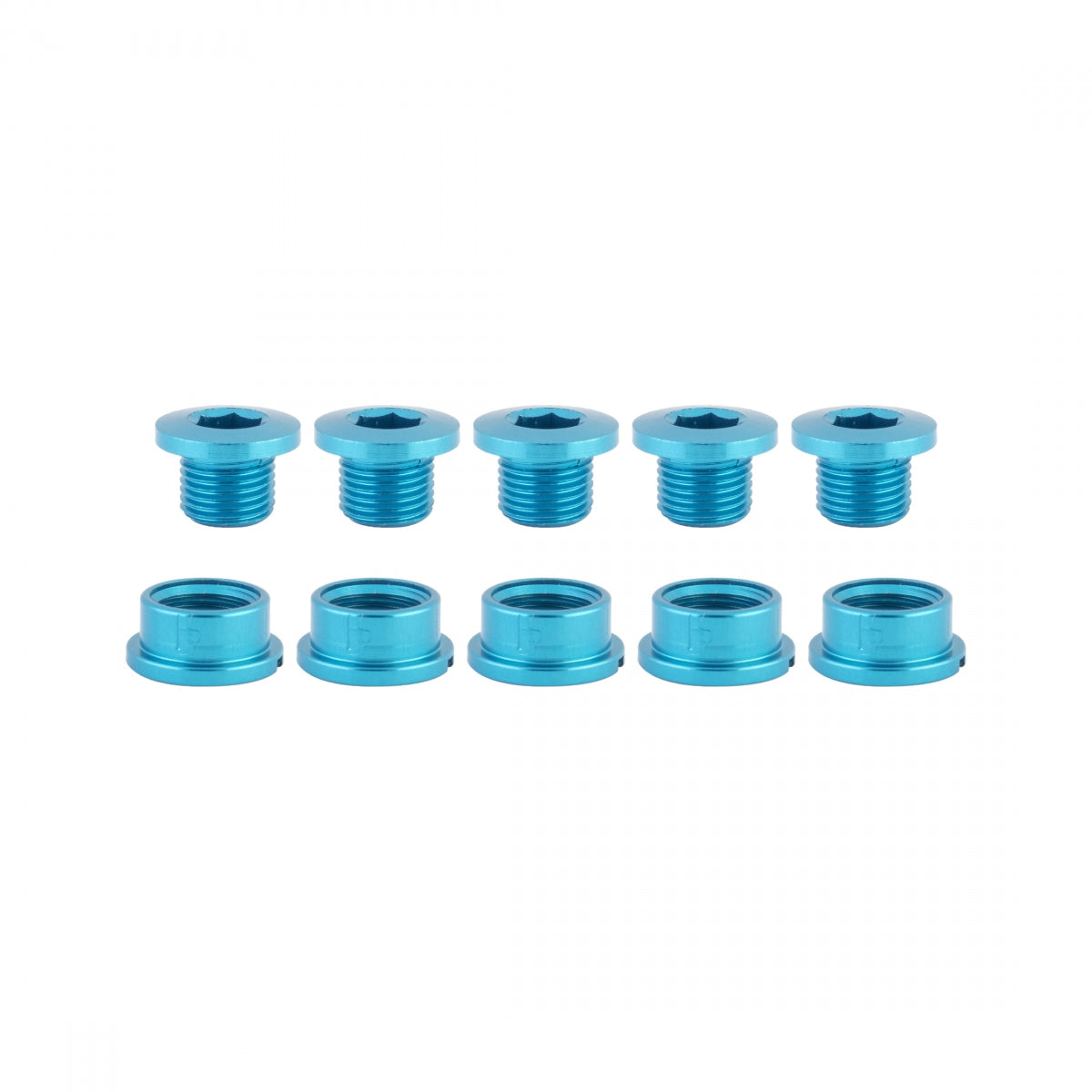 ORIGIN8 Chainring Bolt Set Single Alloy BLU
