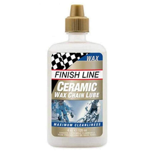 Finish Line Ceramic WAX Bicycle Chain Lube, 4-Ounce Drip Squeeze Bottle