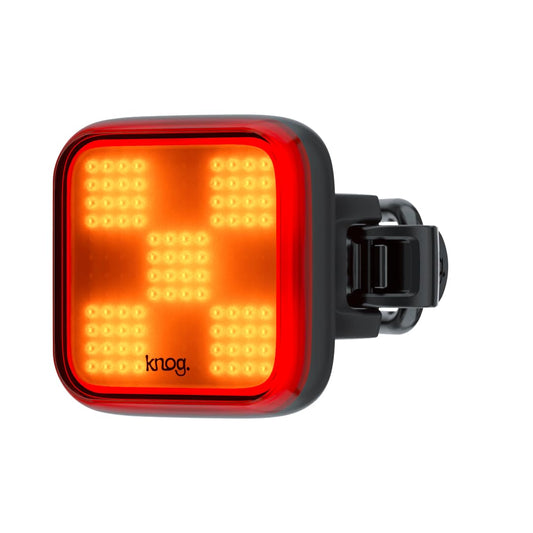 Knog Blinder Rear Bike Light - 100 Lumen USB Rechargeable Bike Tail Light – Waterproof Rear Light, 8 Modes, Fits 22-32mm Handlebars, 450m Visibility - Grid Design