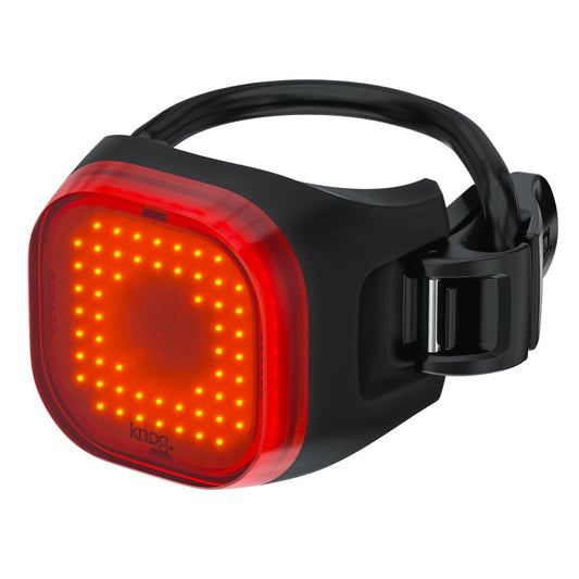 Knog Blinder Mini Rear Bike Light - Compact USB Rechargeable Bike Tail Light, 30 Lumen COB LED, 8 Flash Modes, Ultralight 17g, IP67 Waterproof, 300m Visibility, 30-Hour Runtime, Square