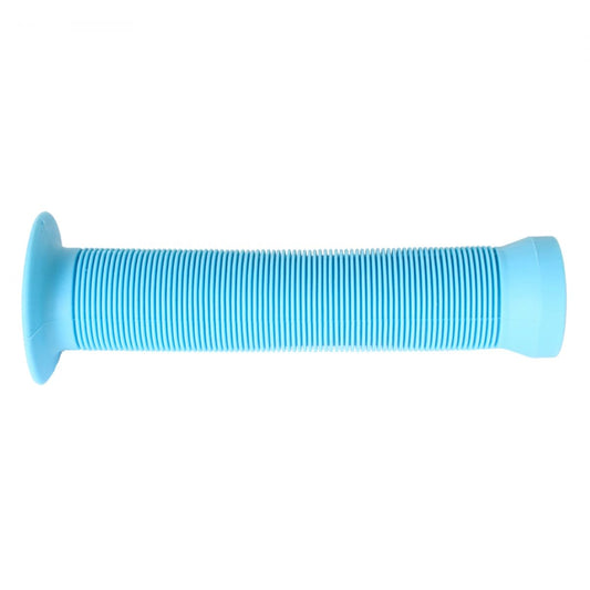 Black Ops Circle Bicycle Grips – Classic Ribbed BMX Handlebar Grips with Flange – 145mm – Includes End Plugs – Tool-Free Installation – Light Blue