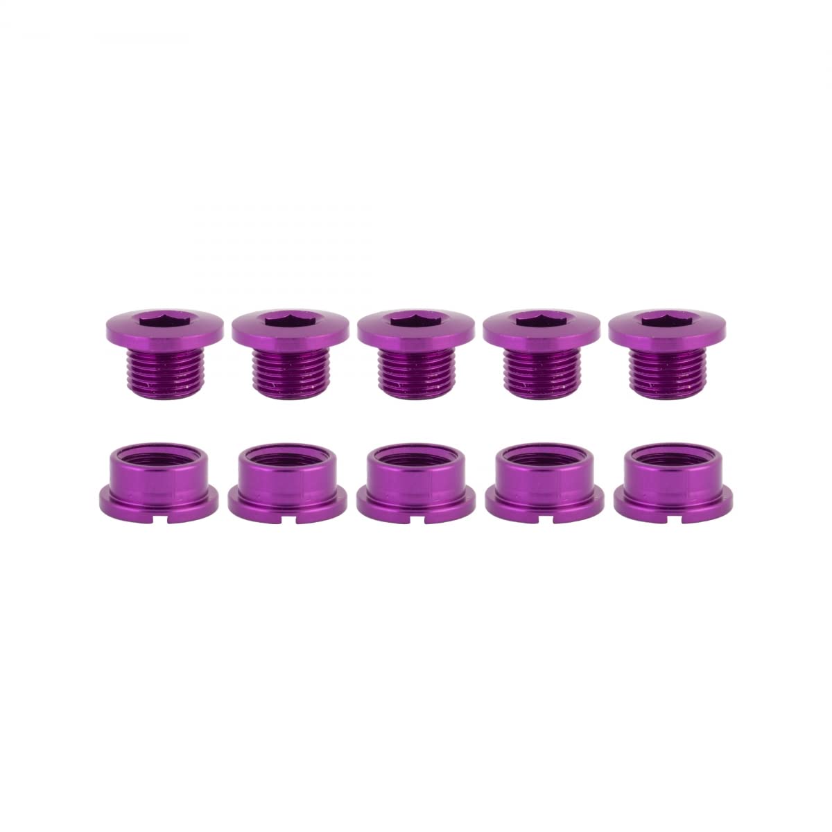 Origin8 Single-Ring Chainring Bolts, Alloy, Purple
