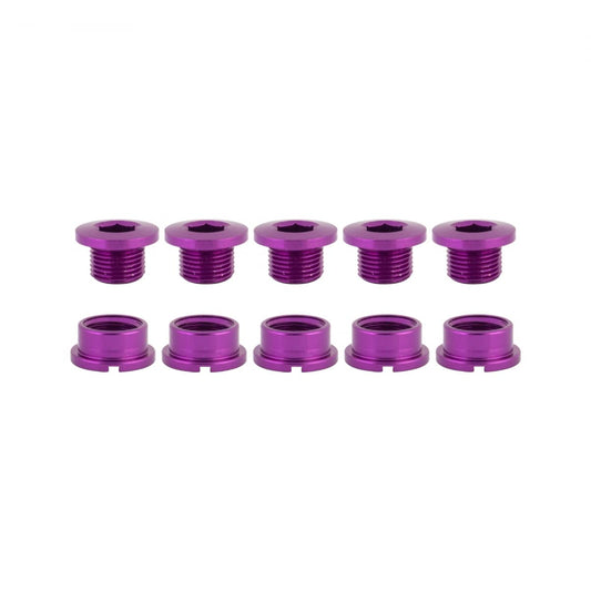 Origin8 Single-Ring Chainring Bolts, Alloy, Purple
