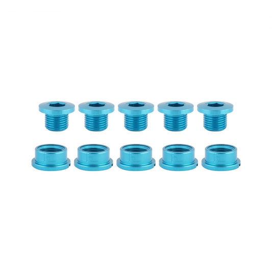 Origin8 Single-Ring Chainring Bolts, Alloy, Blue