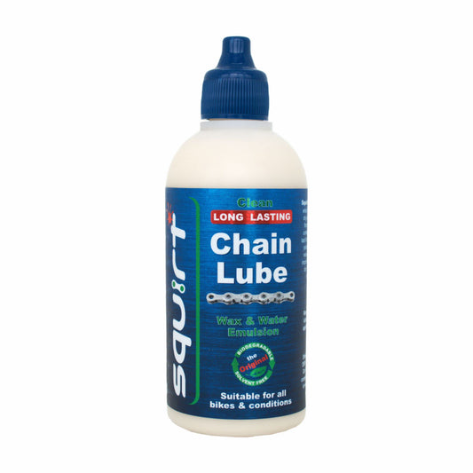 Squirt Chain Lube for Bikes 120 ml – Long-Lasting Lubricant for All Bike Chains – All-Weather Dry Bike Chain Lube to Reduce Noise & Chainsuck – Bicycle Tools & Maintenance Aid