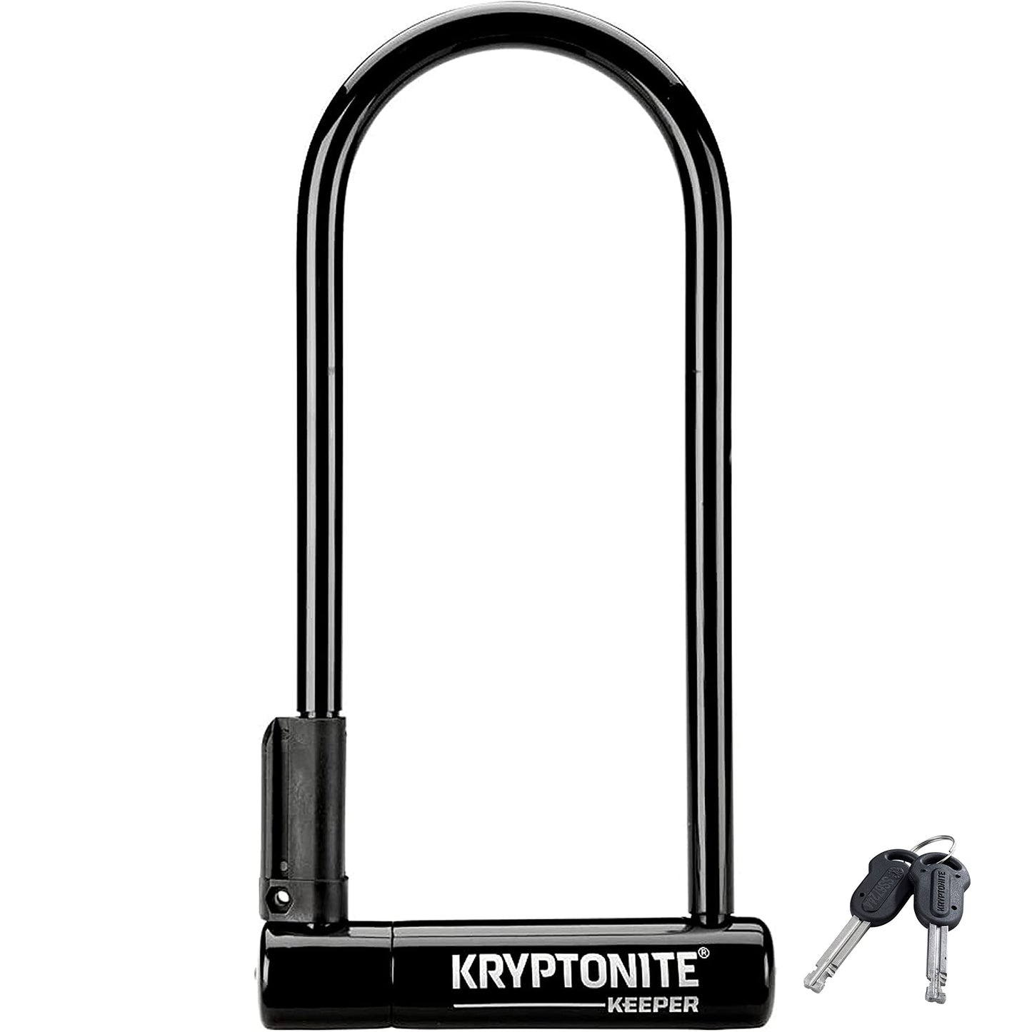 Kryptonite Keeper Bike U-Lock, Anti-Theft Security Bicycle U Lock, 12mm Steel Shackle with Mounting Bracket and Keys, High Security Lock for Bicycles Scooters,Black
