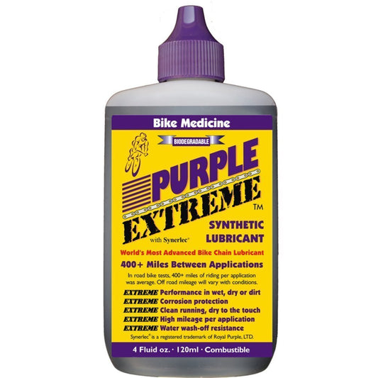Bike Medicine Purple Extreme Performance Synthetic Chain Lubricant, High Mileage Bicycle Lube