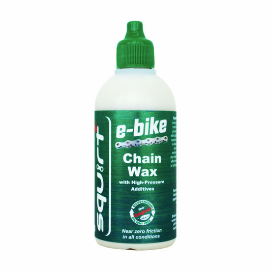 Squirt E-Bike Chain Wax 120 ml with High-Pressure Additives for E-Bikes - Ebike Lubricant for Wet & Dry Conditions - Electric Bike Chain Lube Reduces Noise & Friction - Ebike Accessories