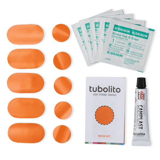Tubolito Patch Kit Includes 5 Large and 5 Small Patches with Glue Cartridge | High-Temperature Resistance | Long-Term Sealing