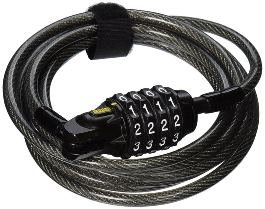 OnGuard 8062 Terrier 6mm x 7' Combination Lock Black