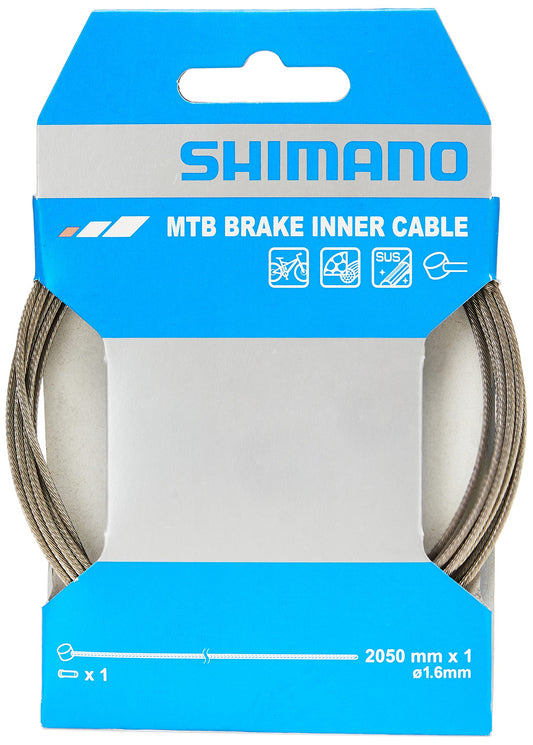 Shimano Unisex Adult MTB Brake Cable Silver/Black Length 2.05mm