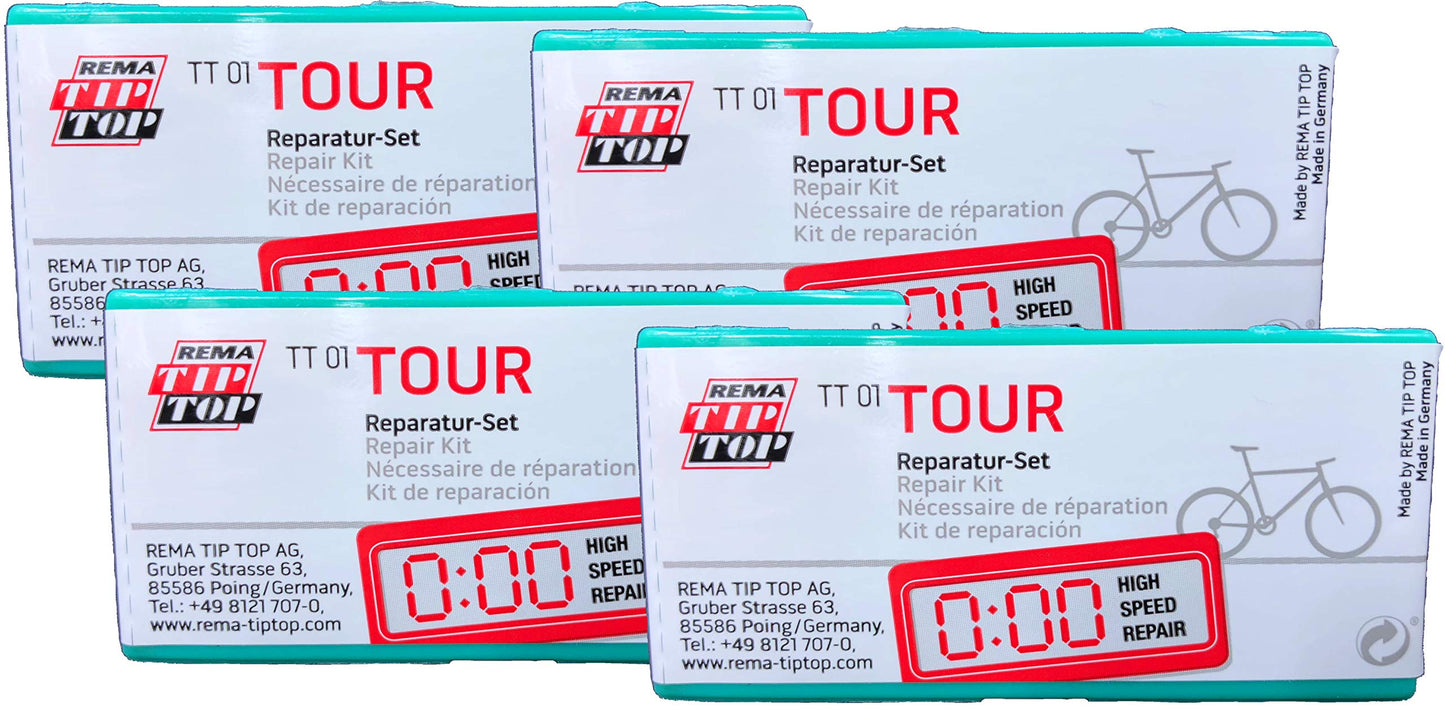 Rema Four (4) Touring Bicycle Tube Patch Repair Kits TT01 (21) - Small TT O1