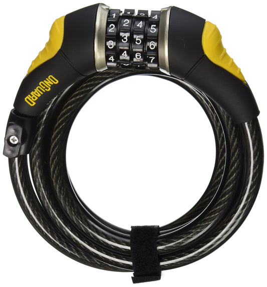 Onguard Doberman Combo Cable Locks - Coil Cable Combo Lock 12mmx6'