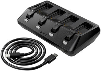 SRAM AXS 4-Port Battery Charger - Compatible with AXS Batteries used on SRAM, eTap, and RockShox AXS Components (Battery sold separate)