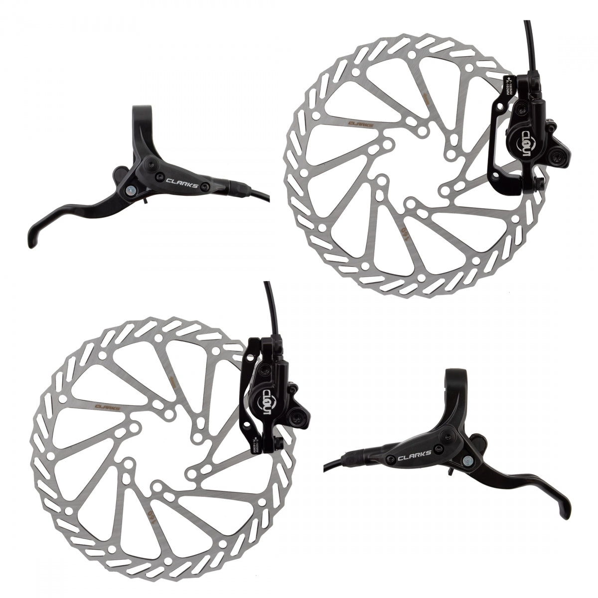 CLARKS BRAKE DISC CLK CLOUT-1 HYD F&R w/LVR 160 BK