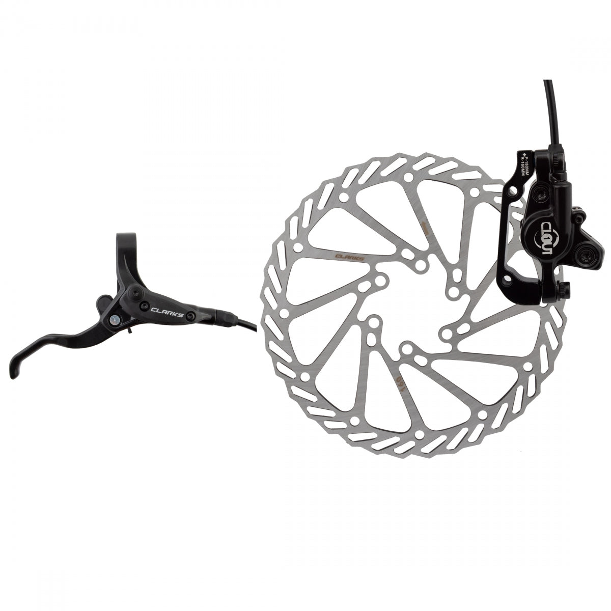 CLARKS BRAKE DISC CLK CLOUT-1 HYD RR w/LVR 160 BK