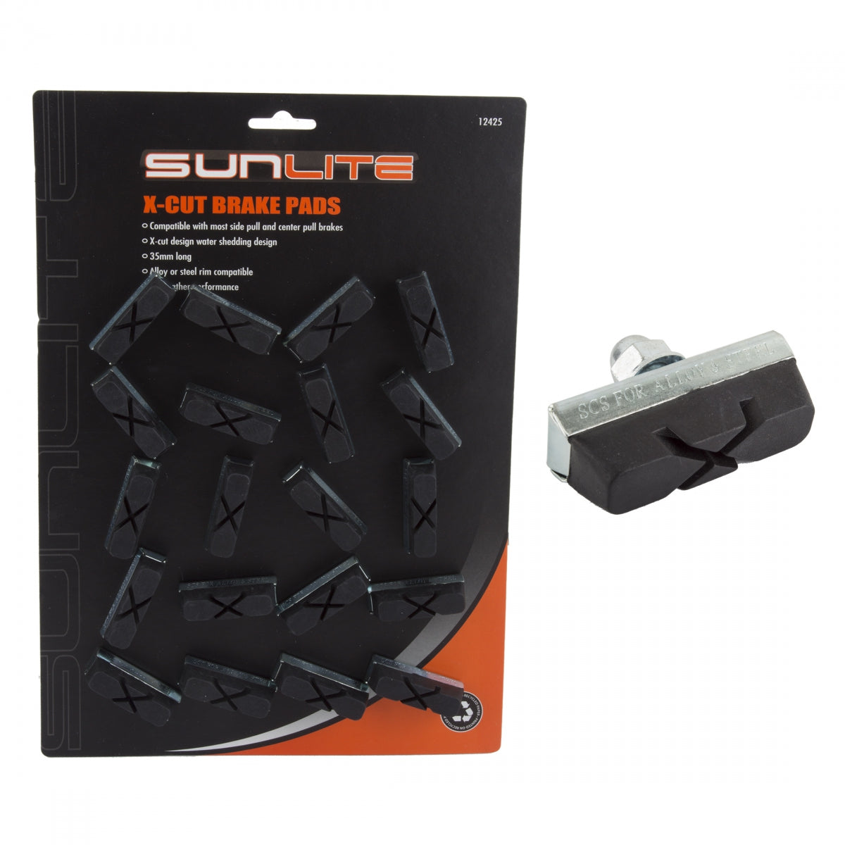 SUNLITE BRAKE SHOES SUNLT X-CUT BK CDof10pr