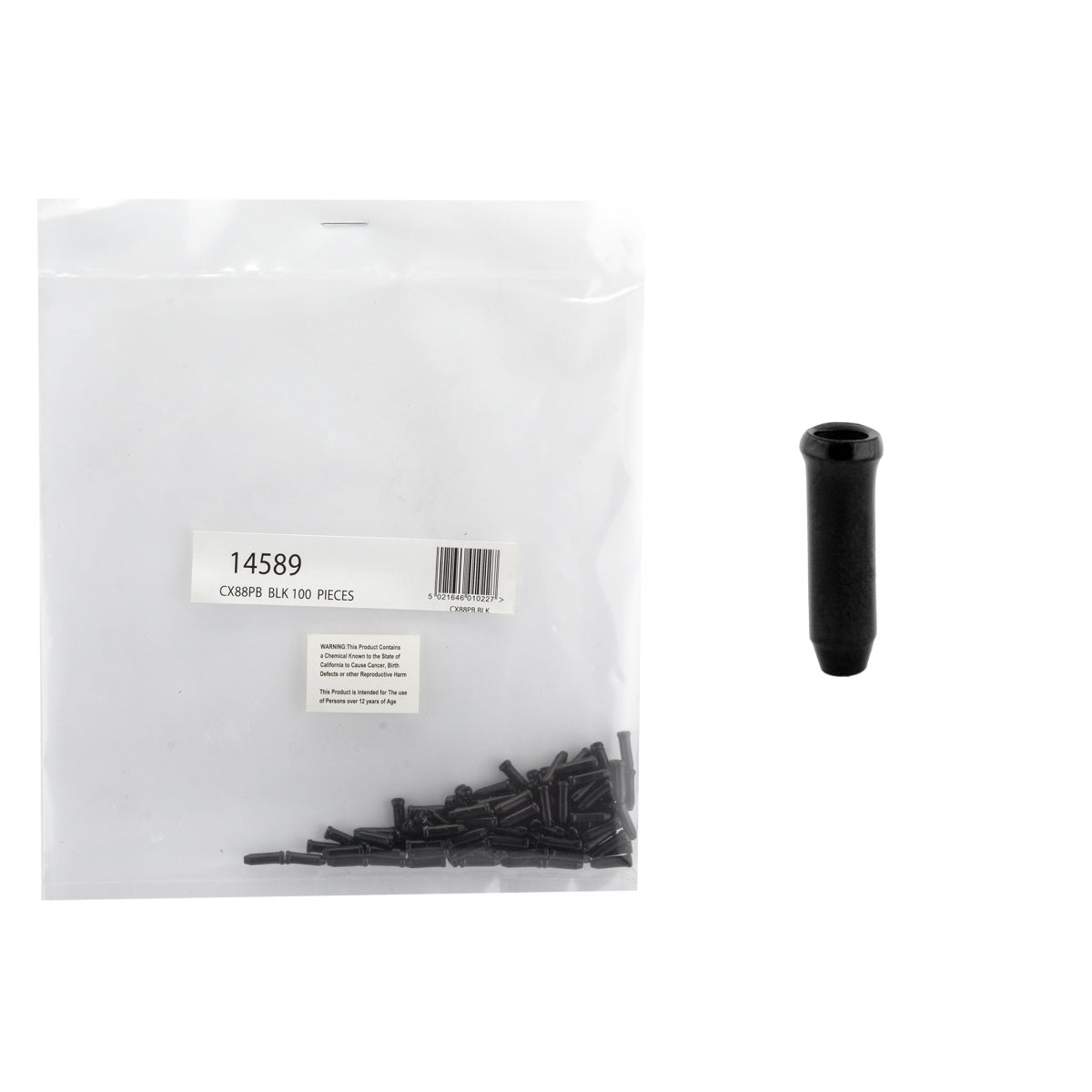 CLARKS Cable Tip Alloy Black Bag of 100