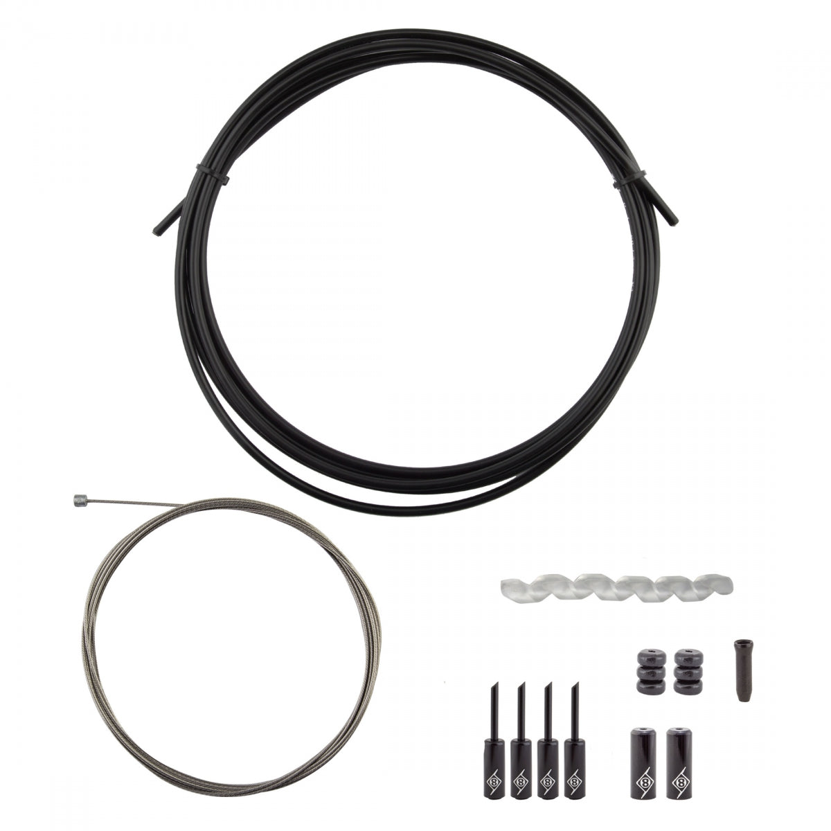 ORIGIN8 Cable Gear Kit Slick Compressionless Rear RD/MT Black