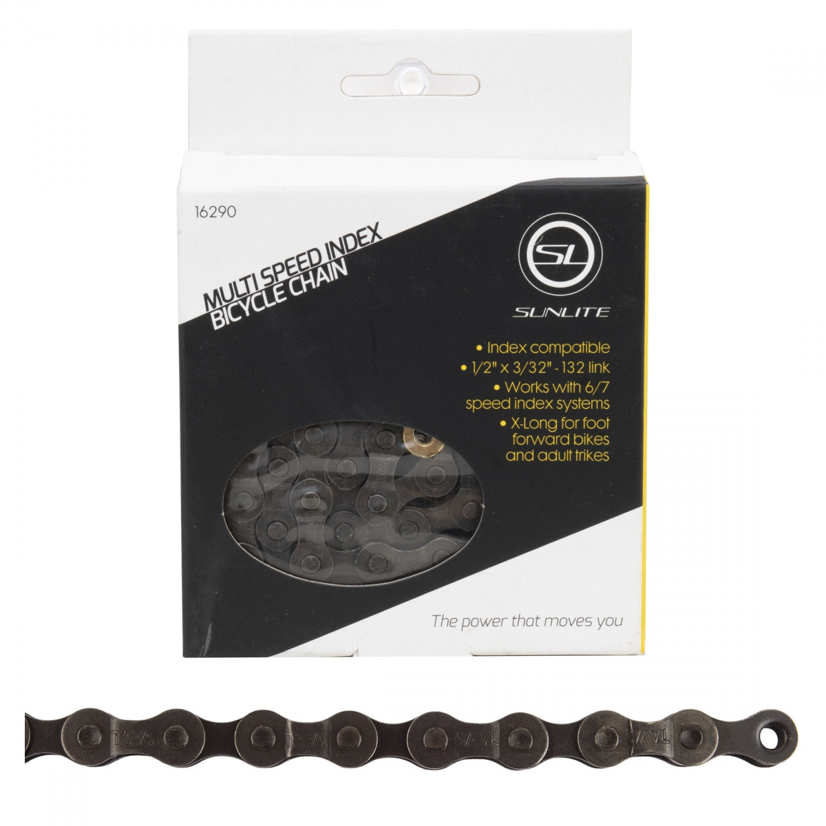 SUNLITE Chain SCN-MSi 6/7s Black 132L Index X-Long
