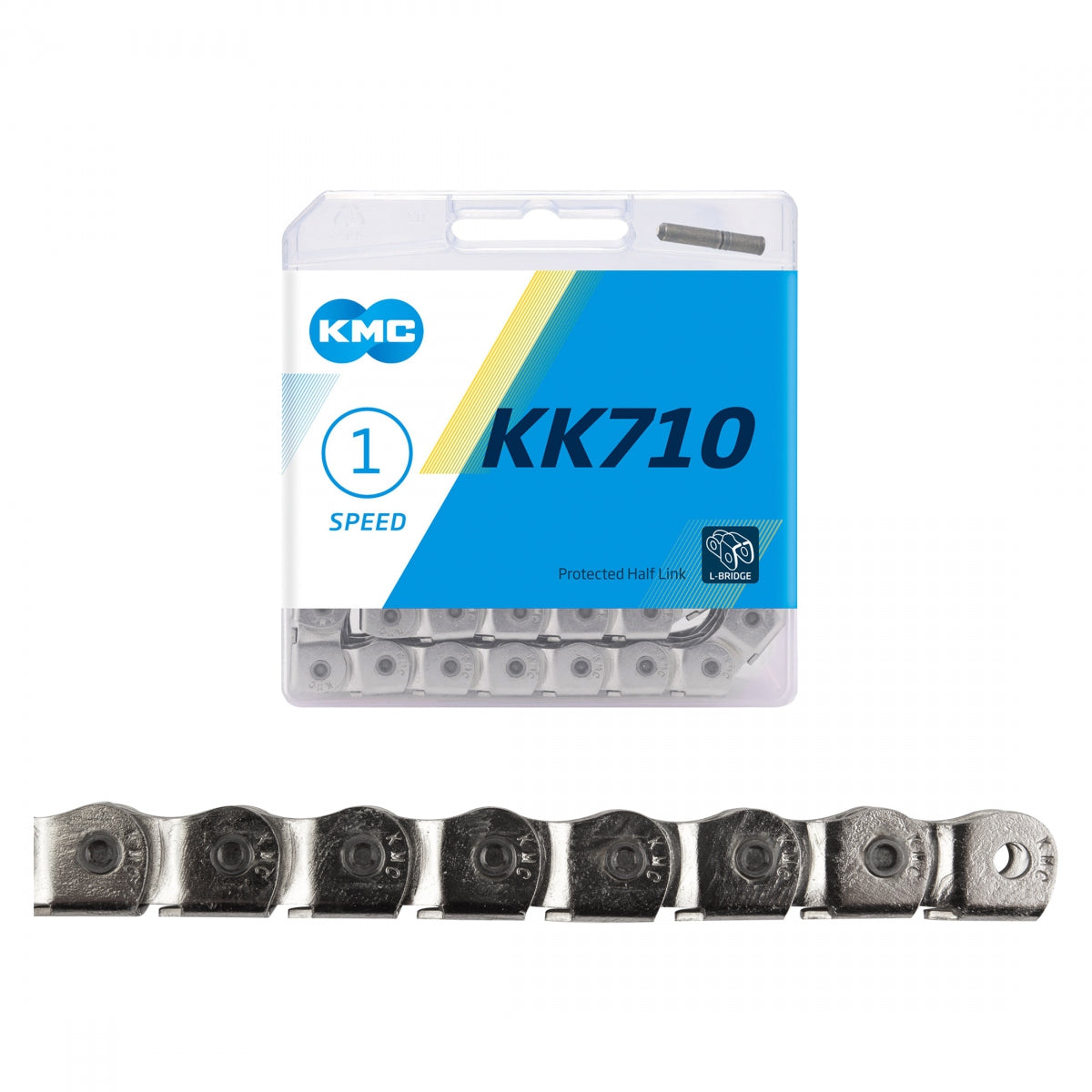 KMC Chain 1/2x1/8 KK710 1s 1/2LINK Silver 112L Kool Knight