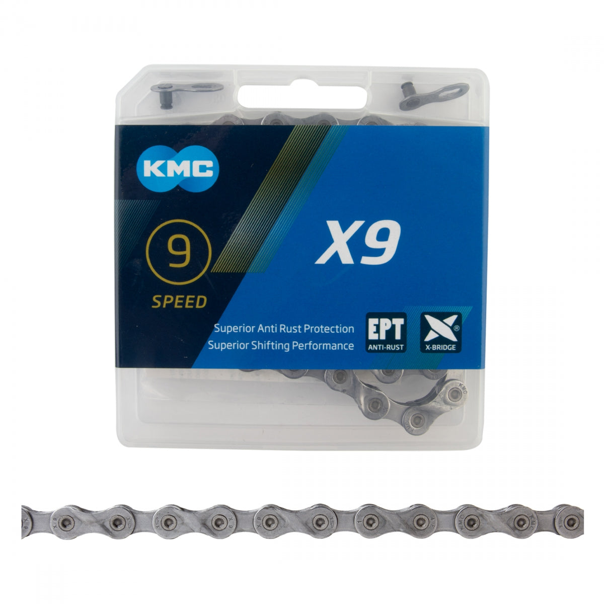 KMC Chain X9 EPT 9s Silver 116L
