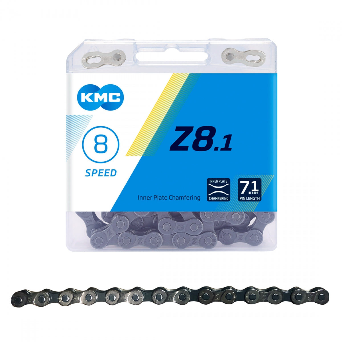 KMC Chain Z8.1 Index 8s Silver/GY 116L