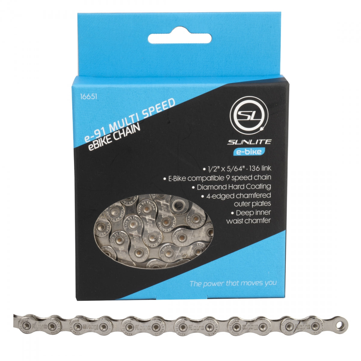 SUNLITE Chain e91 9s CP 136L for E-Bike
