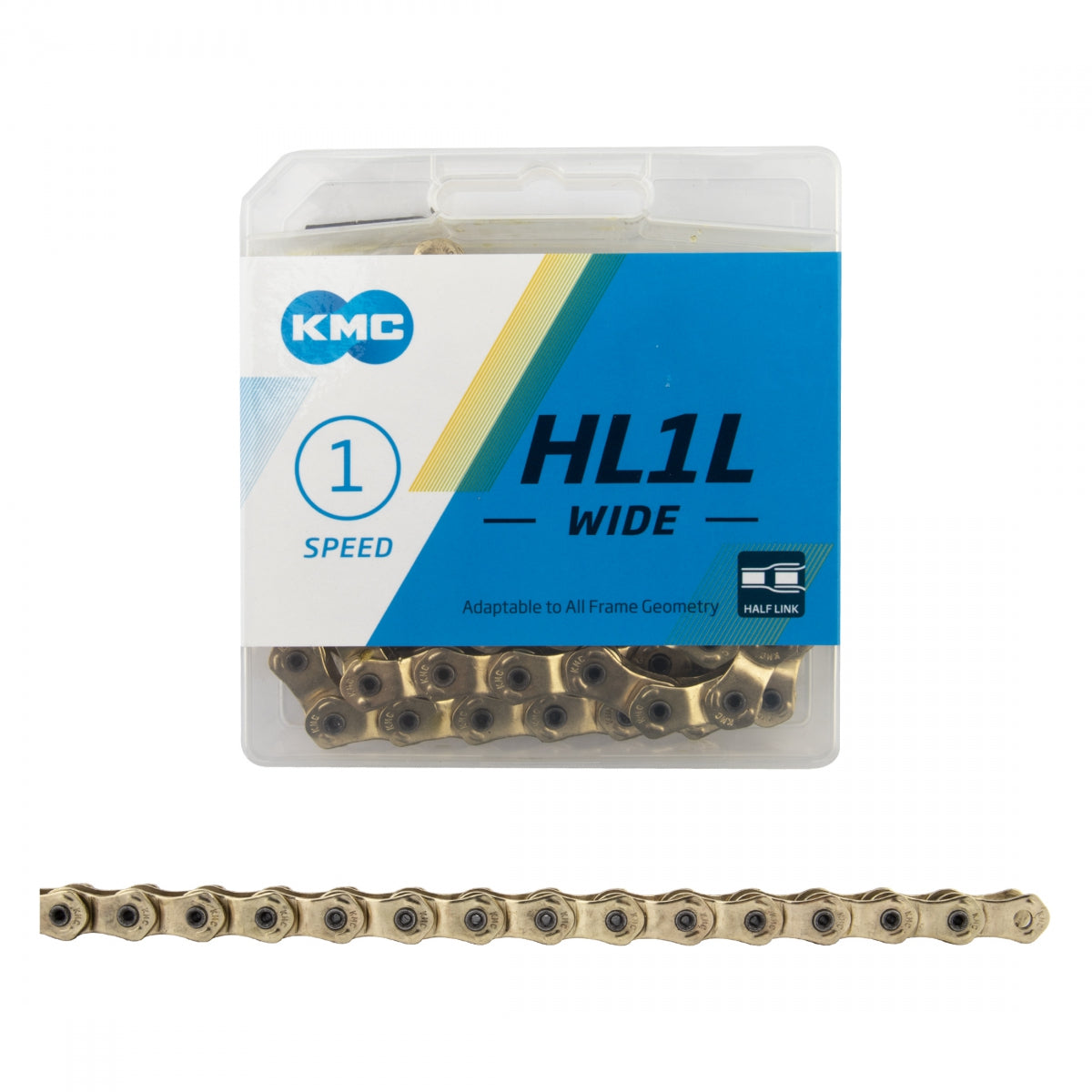KMC Chain HL1L Wide 1s GD 100L
