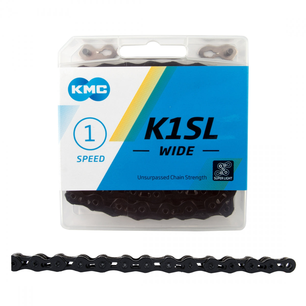 KMC Chain 1/2x1/8 K1SL Wide 1s Black 112L
