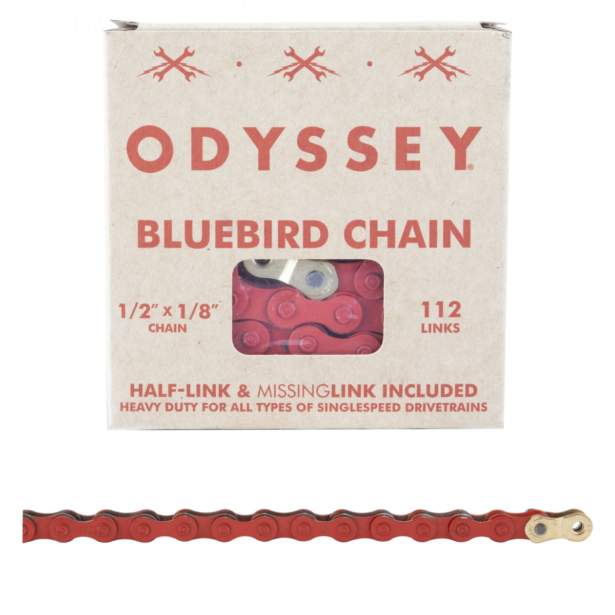 ODYSSEY Chain 1/2x1/8 Bluebird 1s RD w/1/2LINK
