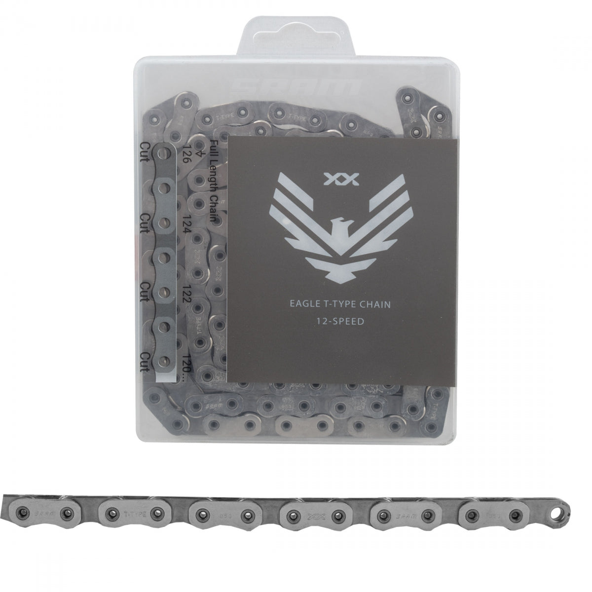 SRAM Chain Eagle XX 12s SIL 126L T-Type-Hollowpin Powerlock PVD Black