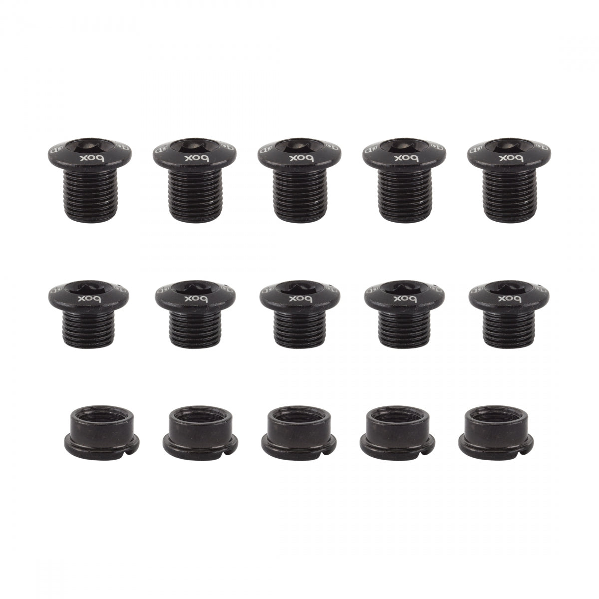 BOX COMPONENTS Chainring Bolt Set Box Crmo Multi-Fit 15pc Black