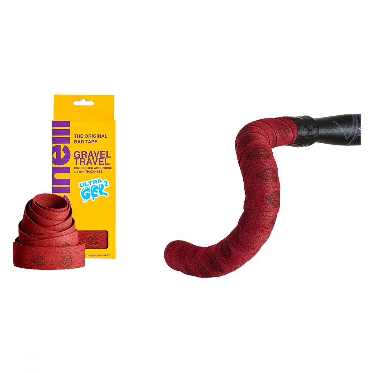 CINELLI Tape & Plugs GEL Gravel Travel Suede RD/Crimson