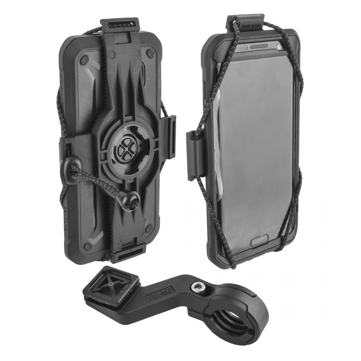 BIKASE Hbar Mount Elastokase Cell Phone Holder Universal Black