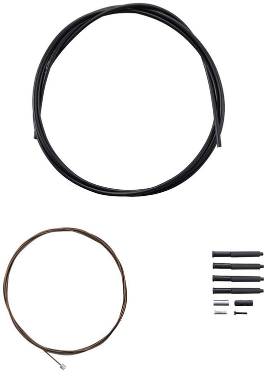 SHIMANO Cycling Y01V98112 MTB Polymer Coated Shift Cable Set for Rear Derailleur - Black