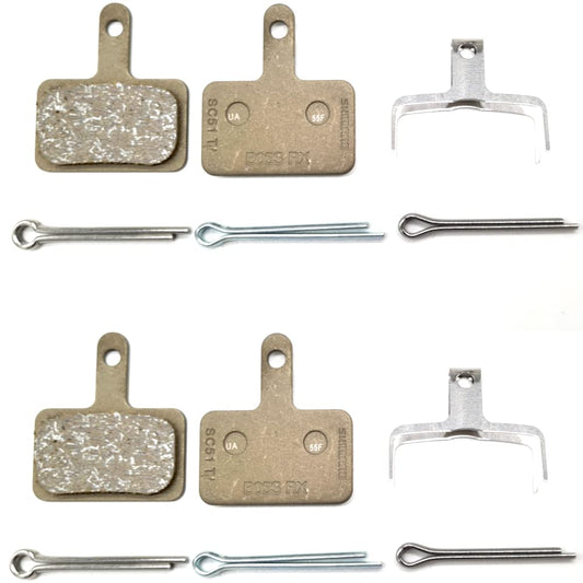 Bremsbeläge Shimano B05S Brake Pads 2 Pairs of Bicycle Brake Pads Successor Shimano B01S / B03S, Grey, Universal