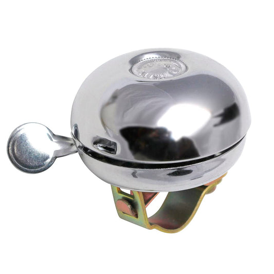 Crane Bike Bell, Chrome, Riten Bicycle Bell, Rotary Action, Made in Japan for City Bikes, Cruisers, Road Bikes or MTB, Fits Handlebar diameters 22.2 to 26.0mm