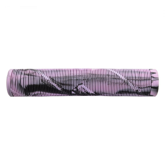Black Ops Classic Flangeless Ribbed BMX Grips, Black/Pink, 170mm