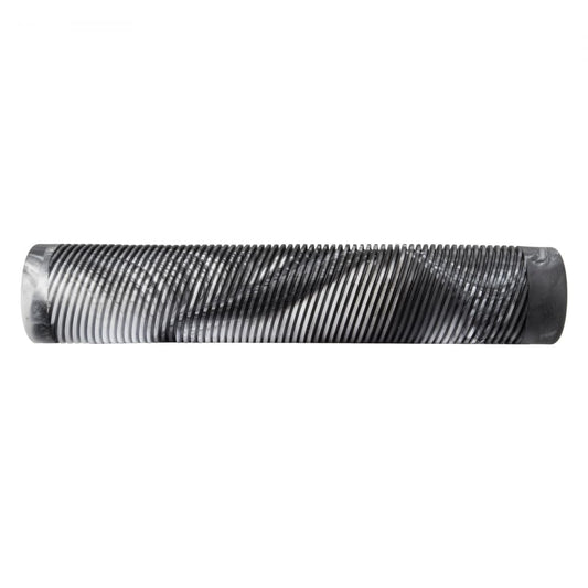Black Ops Classic Flangeless Ribbed BMX Grips, Black/White, 170mm