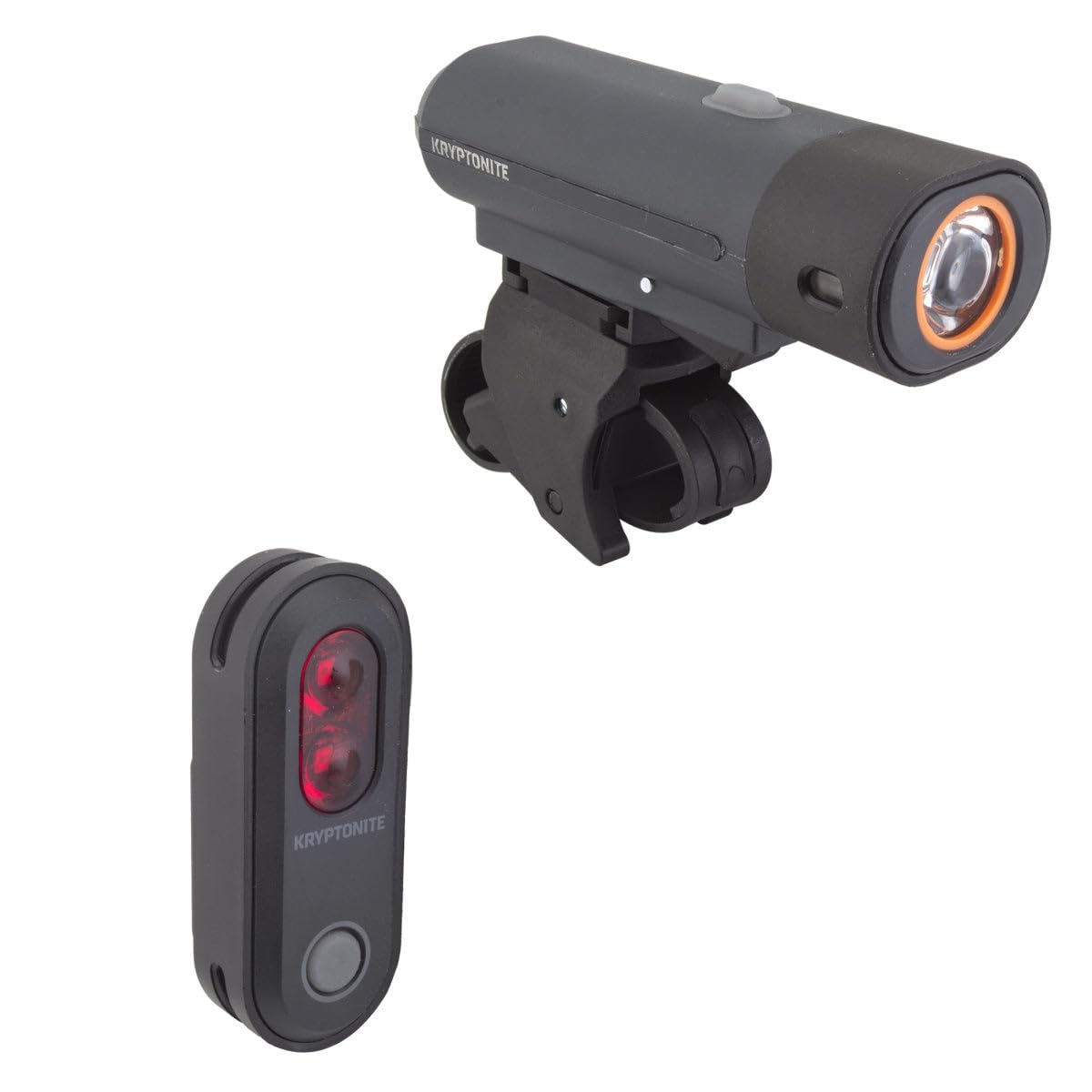 Kryptonite Street F-500 & Avenue R-45 Set - Medium USB to Be Seen Light Set,Black