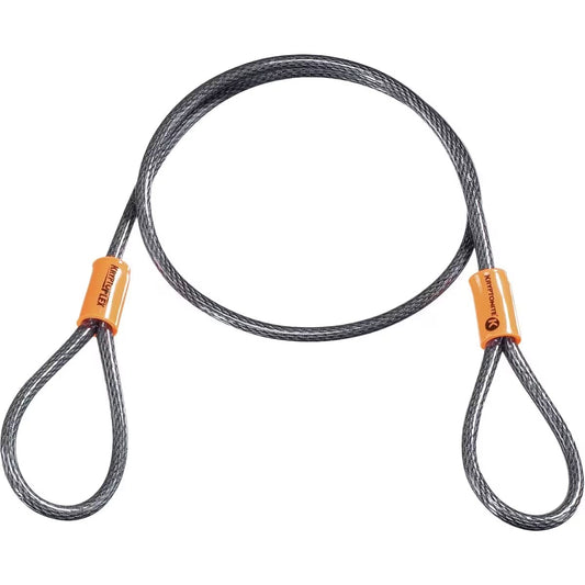 Kryptonite KryptoFlex Security Cable, 2.6FT/4FT/7FT/30FT Long Braided Steel Flex Bike Lock Anti-Theft Cable with Looped Ends for Outdoor Equipment, U-Lock and Padlock, 5mm-10mm Thick